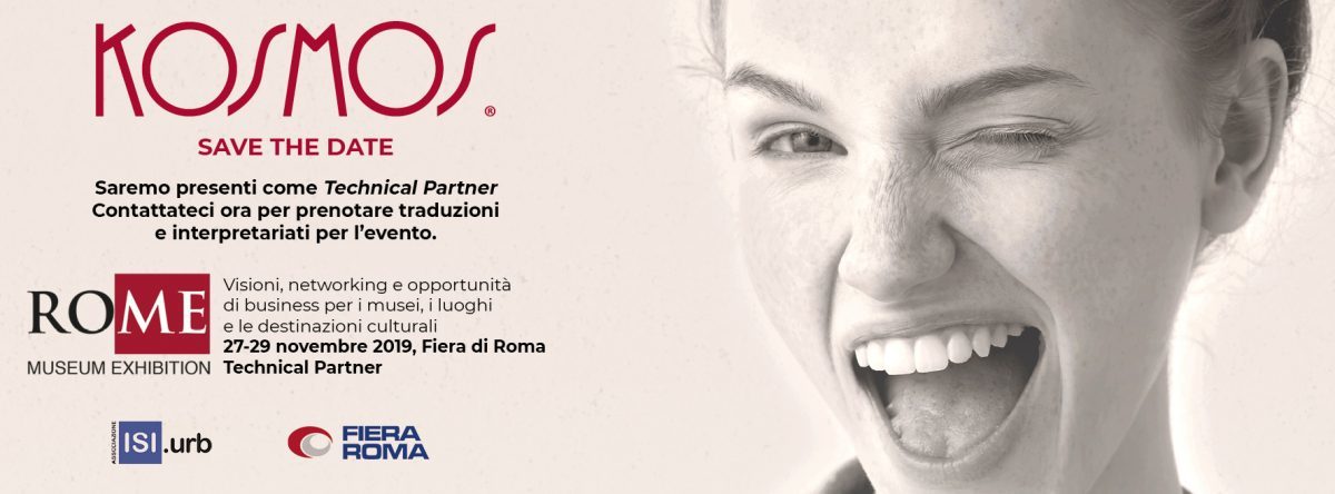 Eine prestigeträchtige technische Partnerschaft für Kosmos: Das Übersetzungsbüro kümmert sich um die Übersetzung aller technischen Panels für die Ausgabe der RO.ME – Museumsausstellung 2019. kosmos ist technischer partner der ro me 2019
